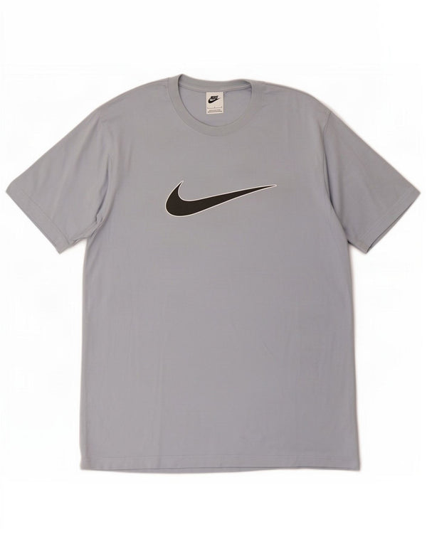 Nike Mens Graphic T-Shirt Top Large Blue Cotton
