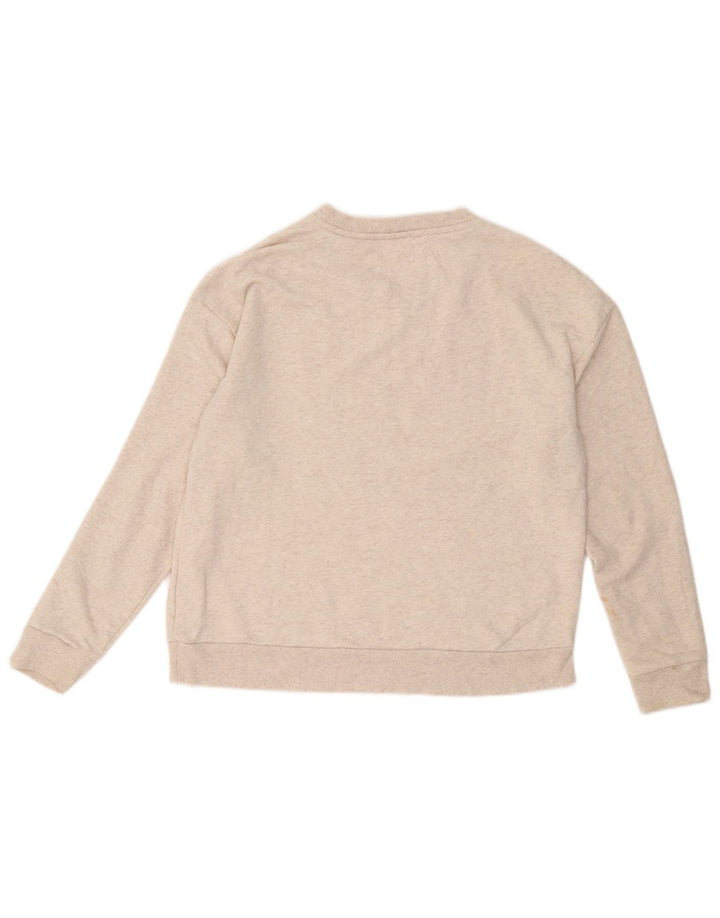 Felpa da donna Marks & Spencer UK 16 grande floreale bianco sporco