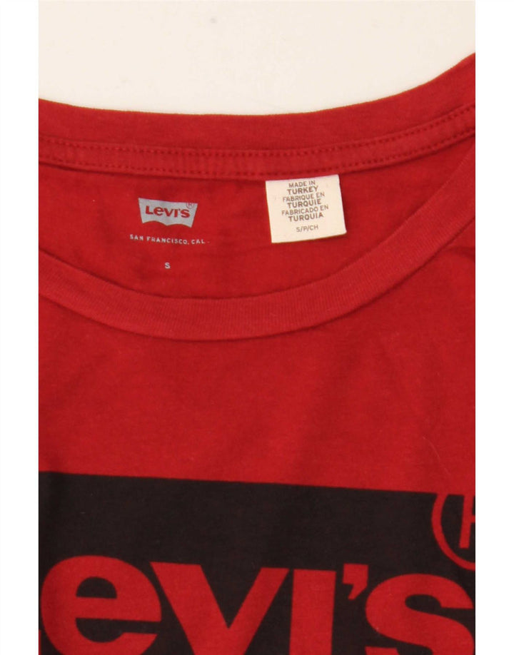 T-shirt grafica da donna Levi's Top UK 10 piccola rossa