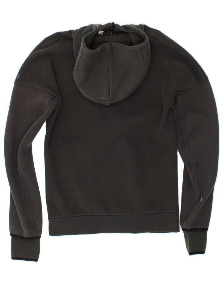 ADIDAS Mens Graphic Zip Hoodie Sweater Medium Black Vintage Adidas and Second-Hand Adidas from Messina Hembry 