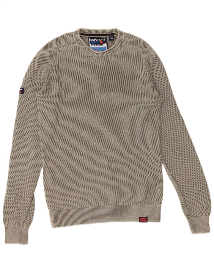 Maglione da uomo girocollo Superdry in cotone verde piccolo
