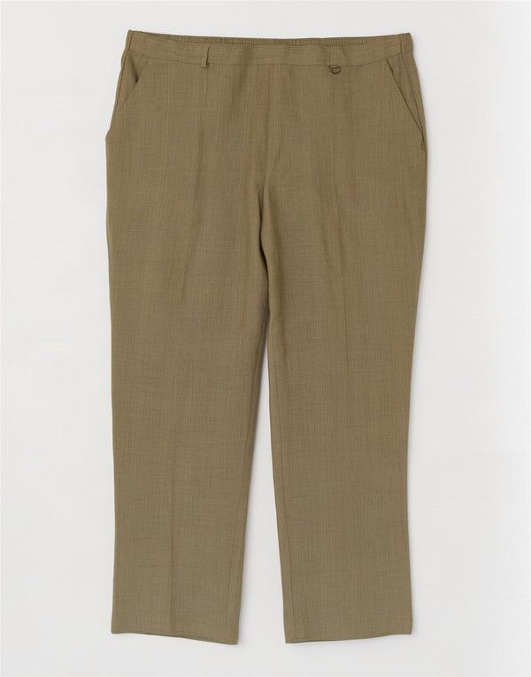 Pantaloni casual affusolati da donna Marks & Spencer UK 18 XL W38 L28 Cachi