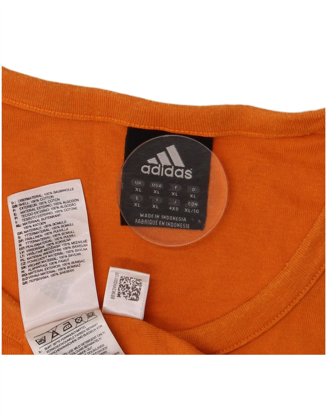 Canotta grafica da uomo Adidas XL XL in cotone arancione