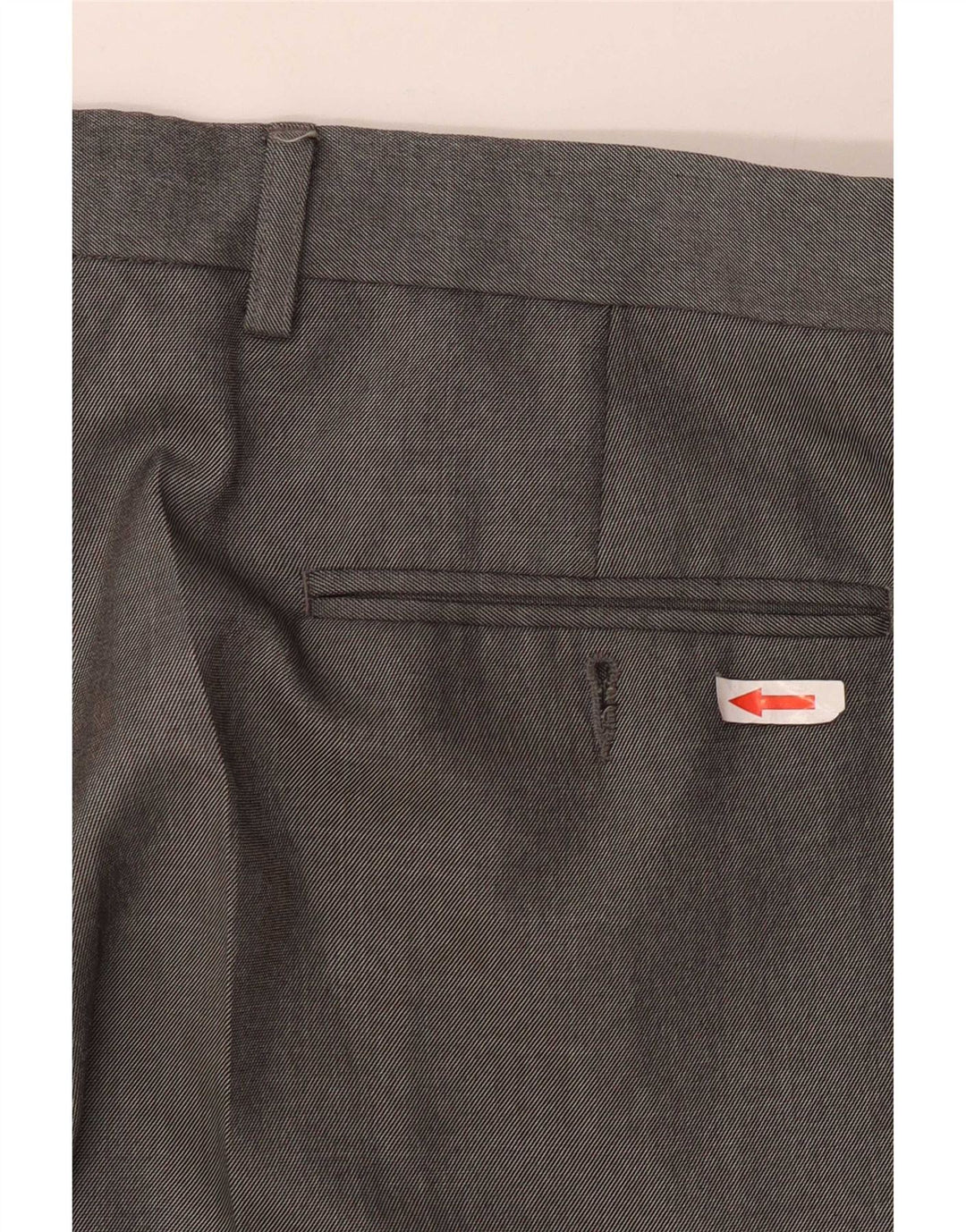 Pantaloni da abito con pegging da uomo Marks & Spencer W36 L31 poliestere grigio