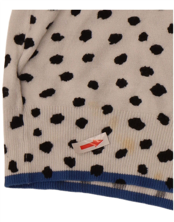 Maglione cardigan da donna Marks & Spencer UK 10 piccola viscosa maculata bianca