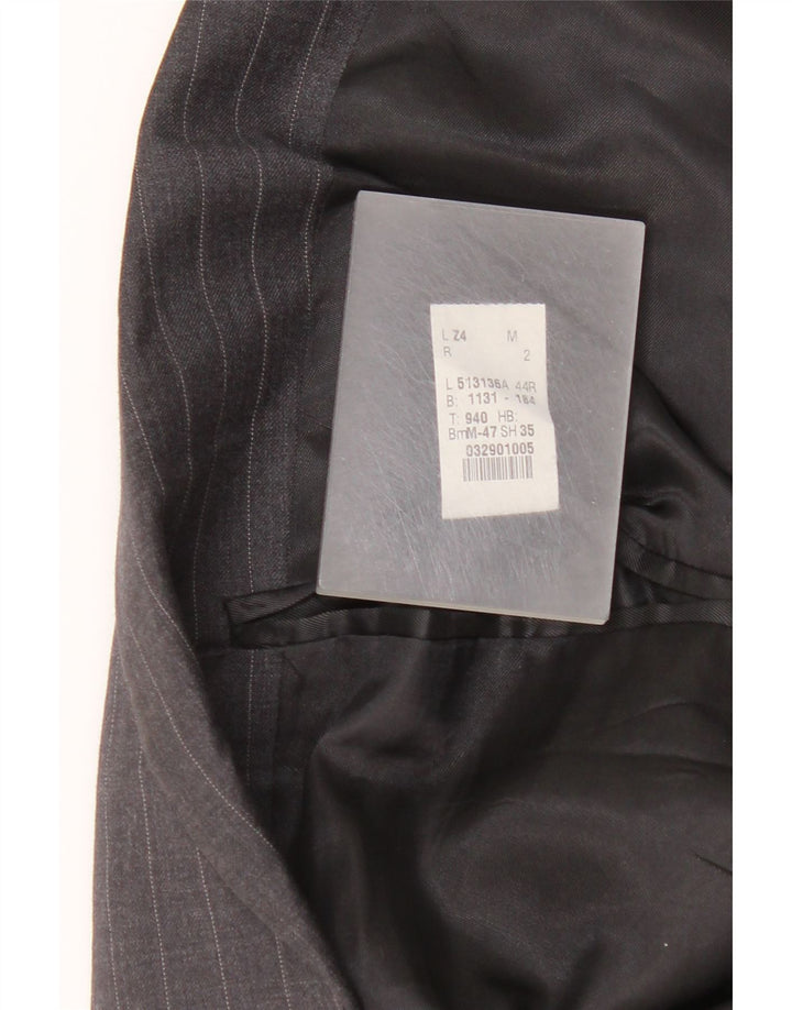 Giacca blazer da uomo a 2 bottoni Ralph Lauren UK 44 XL lana gessata grigia