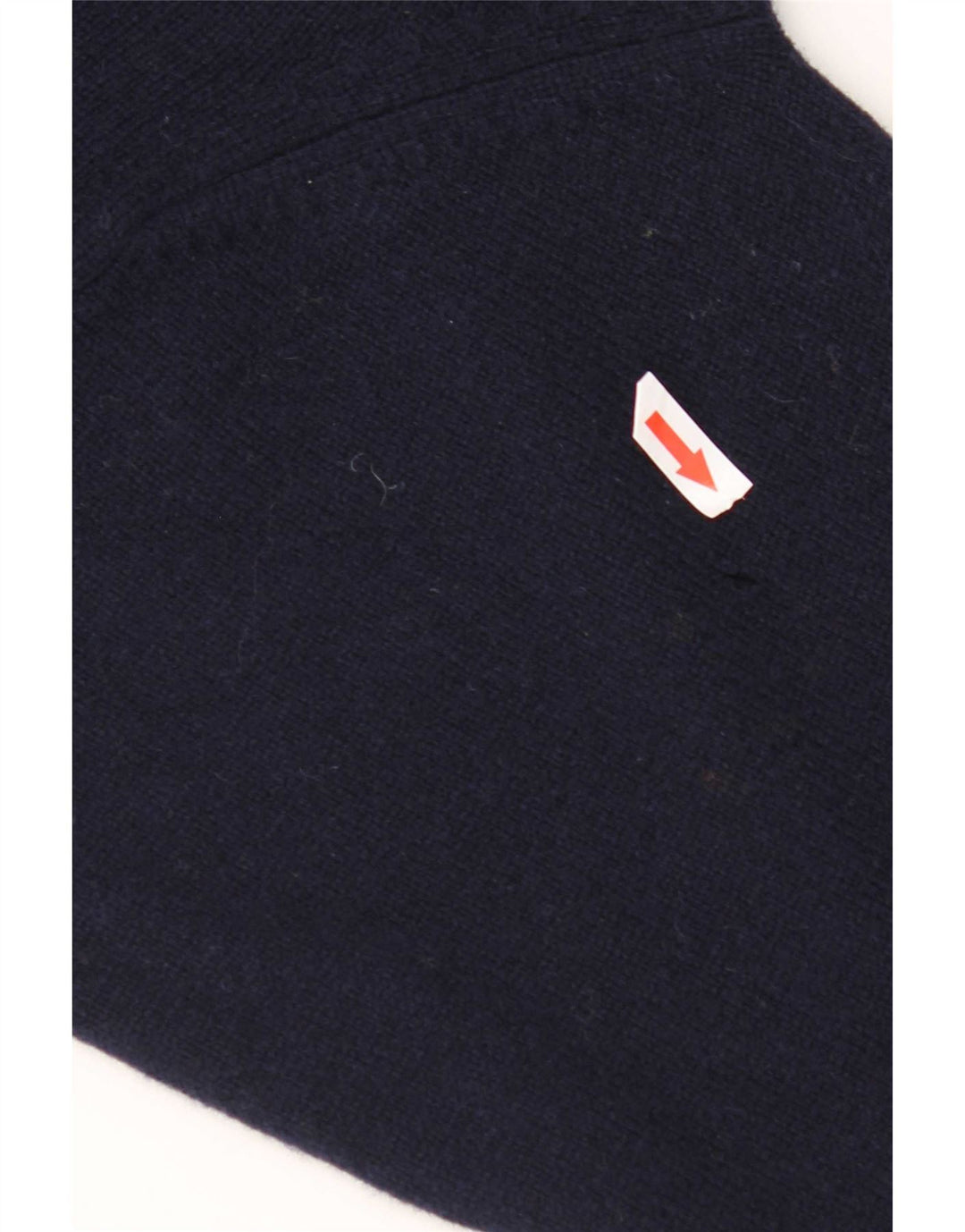 Musto Maglione da uomo con zip e collo grande in lana d'agnello blu navy