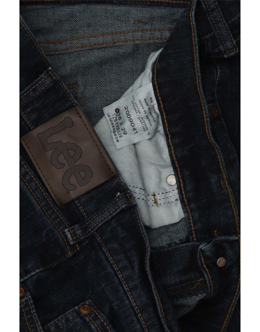 Jeans dritti da uomo Lee W36 L29 cotone blu navy