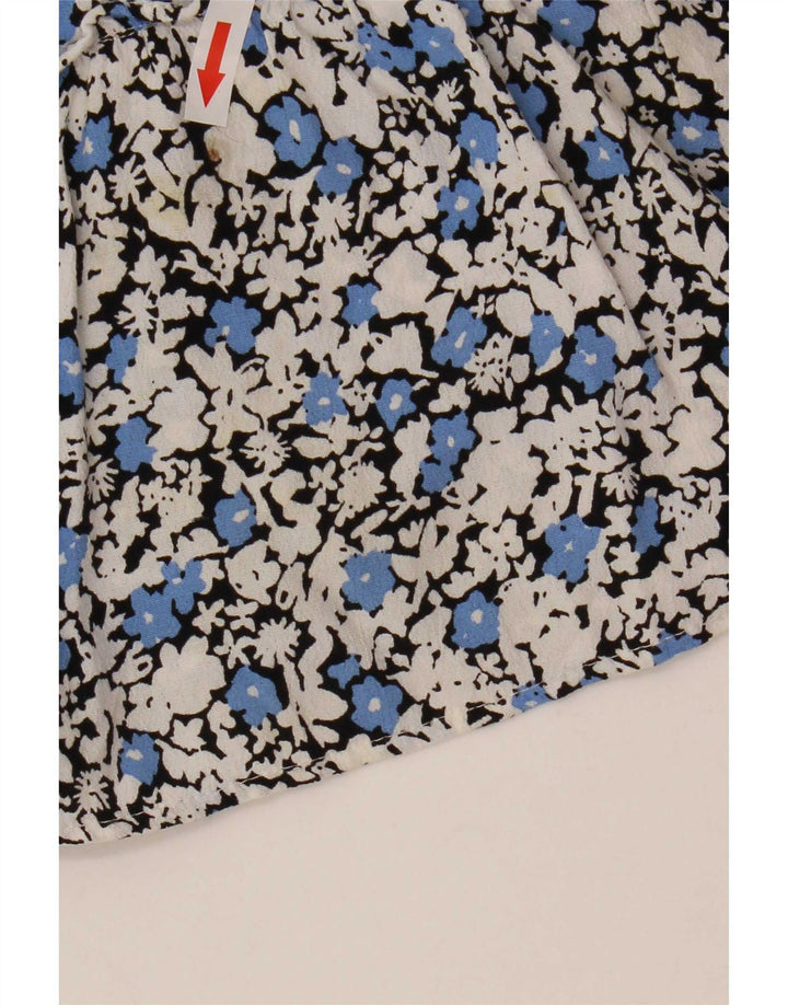 Pantaloni caldi da donna Zara piccoli W26 in viscosa floreale multicolore