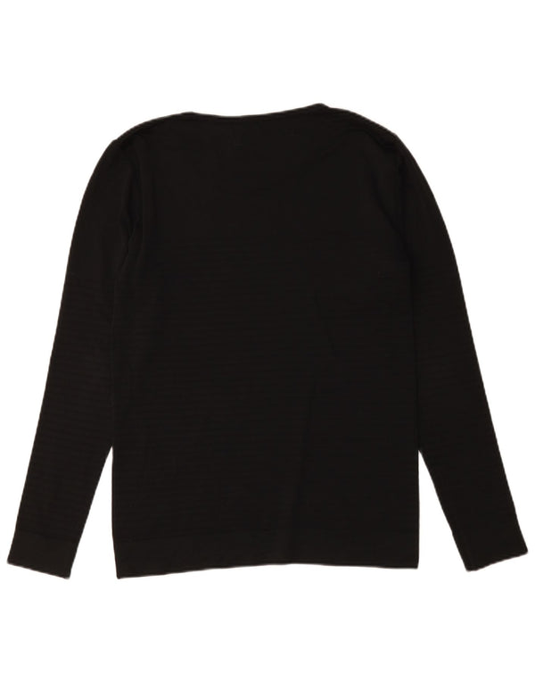 Maglia Nike Dri Fit da uomo a maniche lunghe, poliestere nero medio
