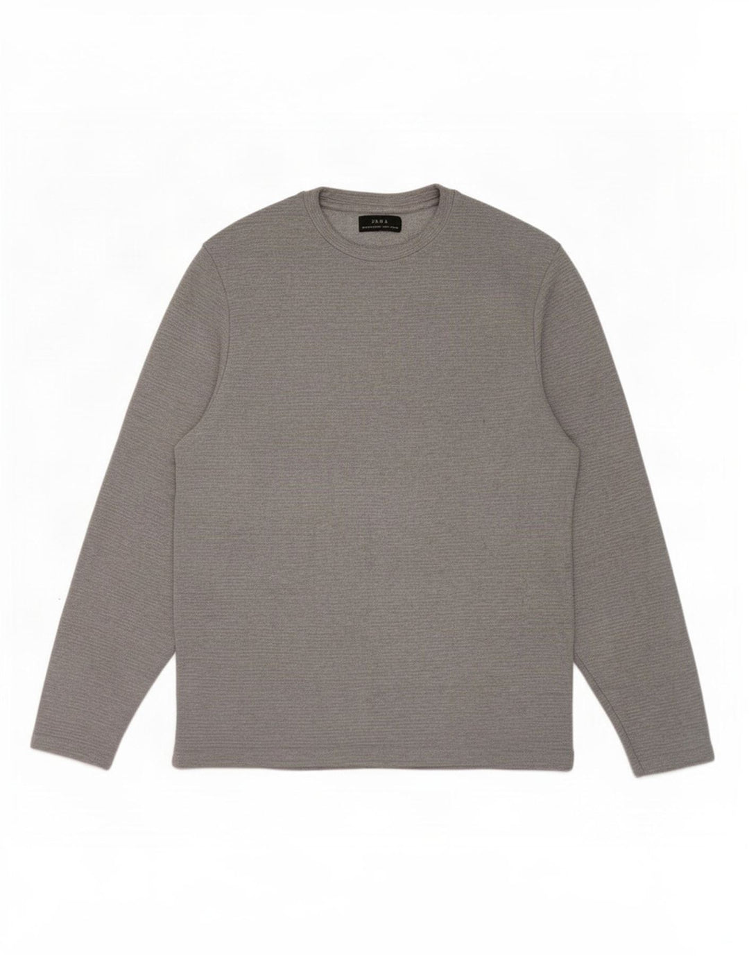 Top Zara da uomo a maniche lunghe in poliestere grigio medio