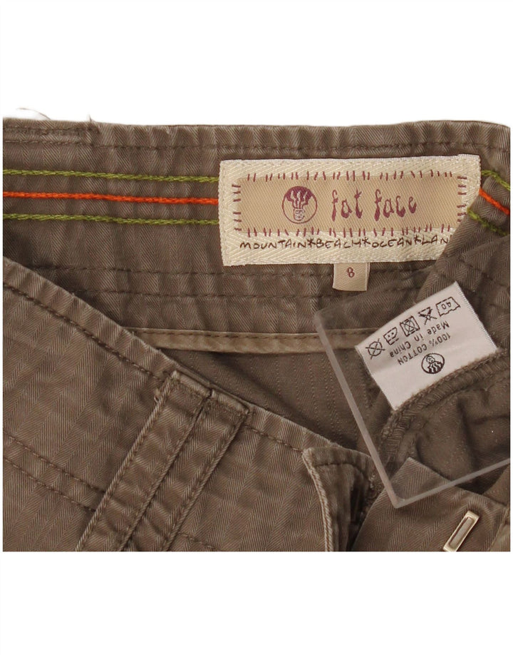 Gonna a trapezio da donna FAT FACE UK 8 piccola W30 kaki