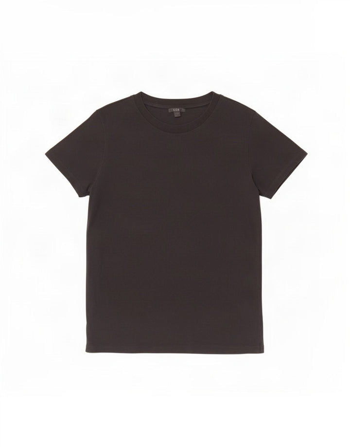 T-shirt da uomo Cos Top in cotone nero medio