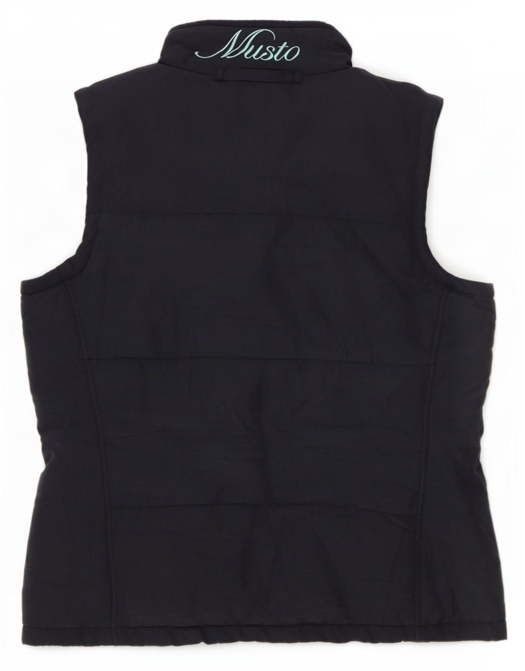 Gilet imbottito da donna Musto UK 14 grande poliestere blu navy