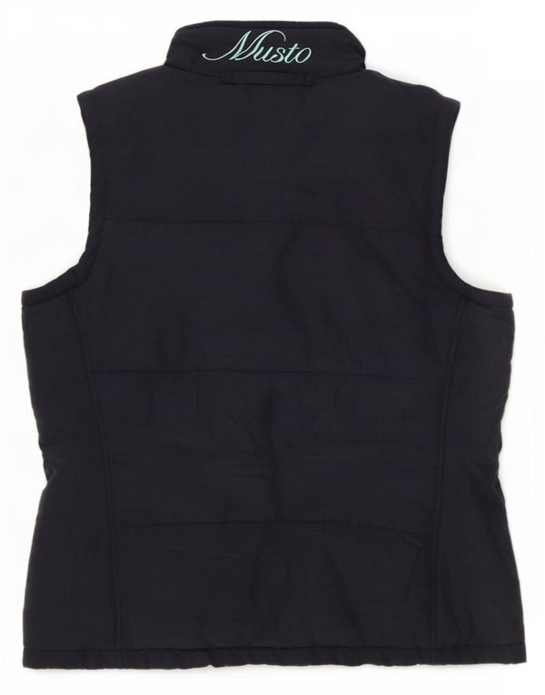 Gilet imbottito da donna Musto UK 14 grande poliestere blu navy