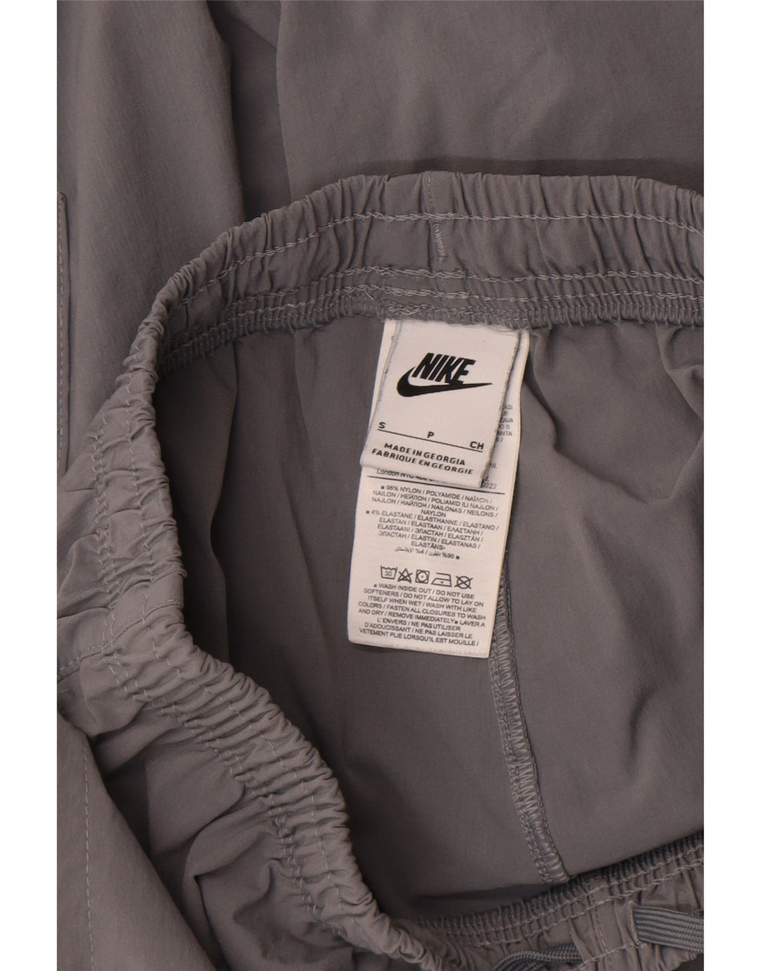 Pantaloni della tuta cargo Nike da uomo, pantaloni da jogging, piccoli, in nylon grigio