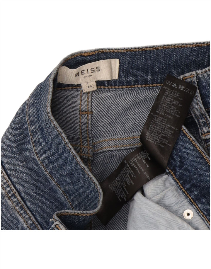 Jeans dritti da uomo Reiss W34 L28 cotone blu