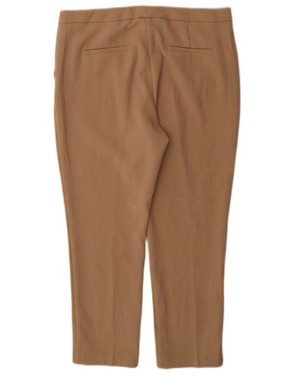 Pantaloni chino slim da donna Marks & Spencer UK 14 Large W34 L28 Beige