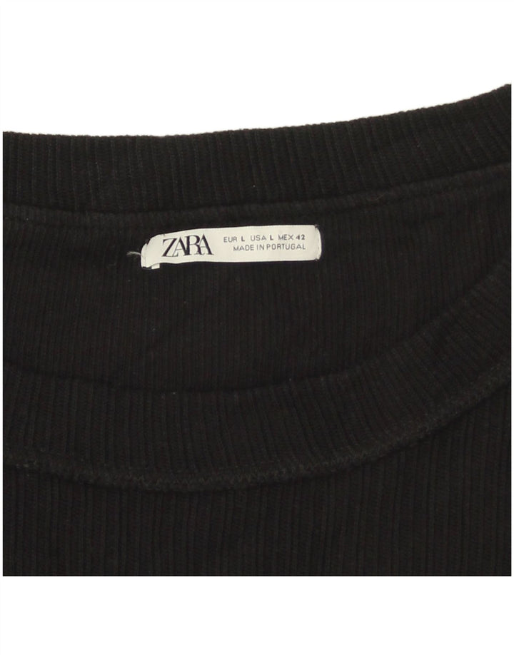 T-shirt grafica da uomo Zara Top Large nera