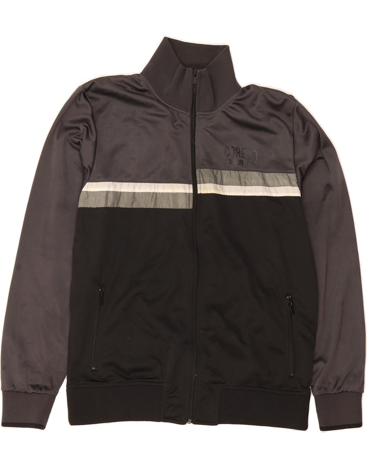 JACK & JONES Mens Graphic Tracksuit Top Jacket XL Grey Colourblock Vintage Jack & Jones and Second-Hand Jack & Jones from Messina Hembry 
