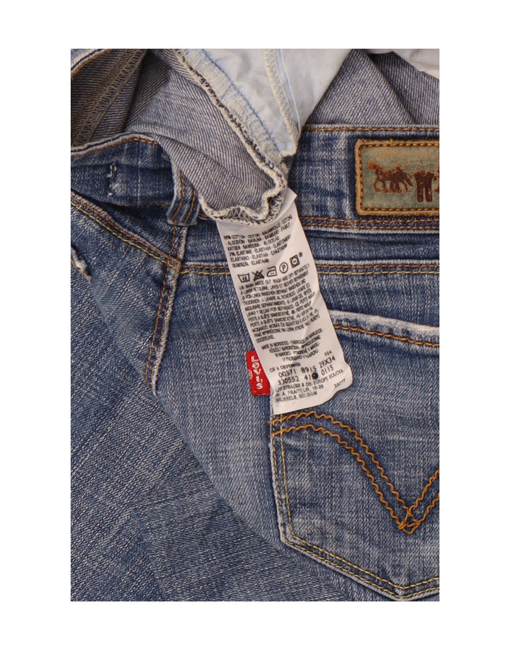 LEVI'S Jeans 571 Slim da Donna W29 L28 Blu Cotone