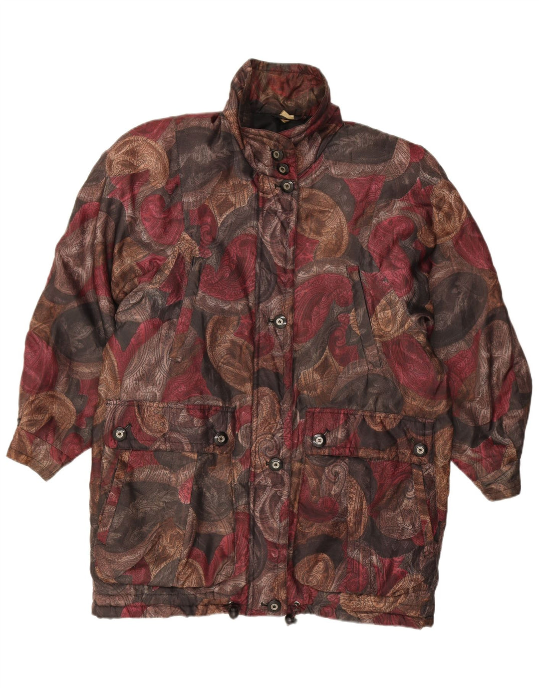 Cappotto giacca a vento da donna VINTAGE EU 36/38 Piccolo Paisley multicolore