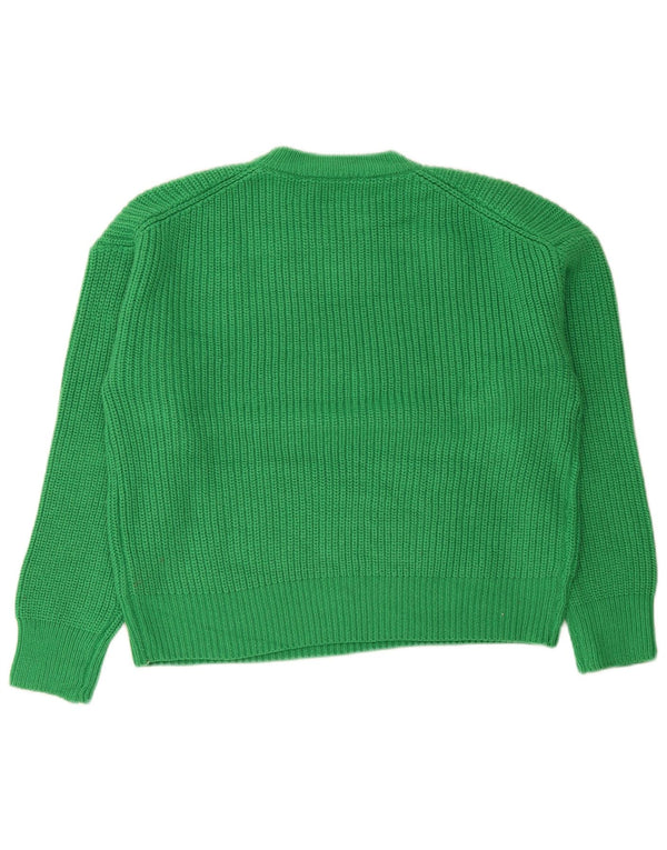 Maglione girocollo oversize da donna Zara UK 14 Acrilico verde medio
