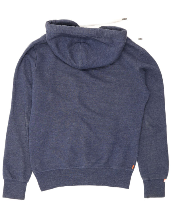 Maglione con cappuccio vestibilità regolare da uomo Superdry Small in cotone blu