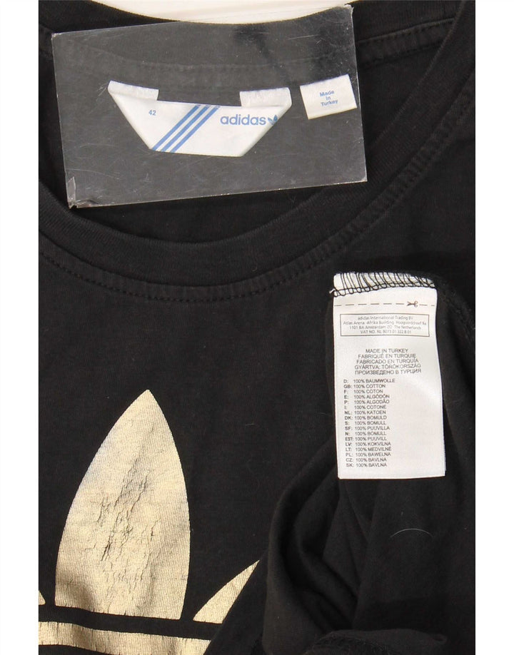 T-shirt grafica da donna Adidas Top IT 42 Medium Black Cotton