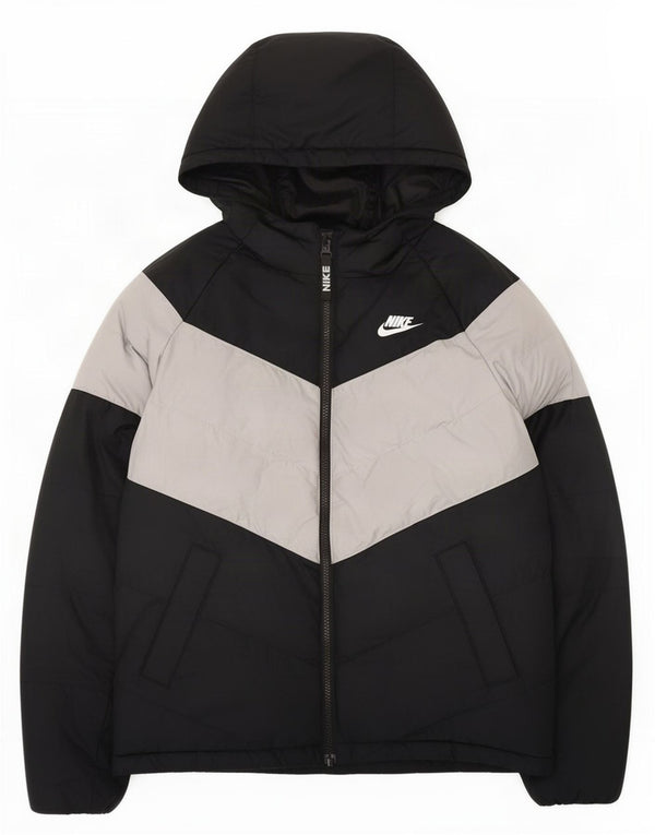 Giacca imbottita con cappuccio Nike da ragazzo 13-14 anni XL Poliestere color block nero