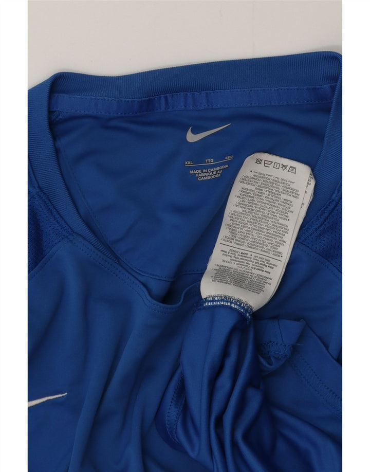 T-shirt da uomo NIKE Top 2XL blu poliestere