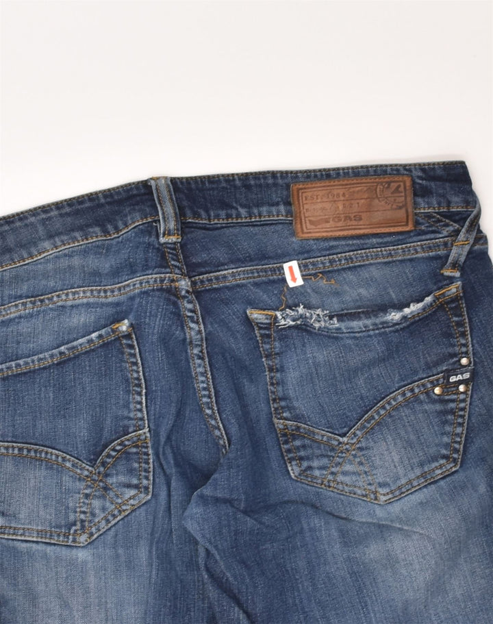GAS Womens Slim Jeans  W34 L30 Navy Blue Cotton | Vintage Gas | Thrift | Second-Hand Gas | Used Clothing | Messina Hembry 