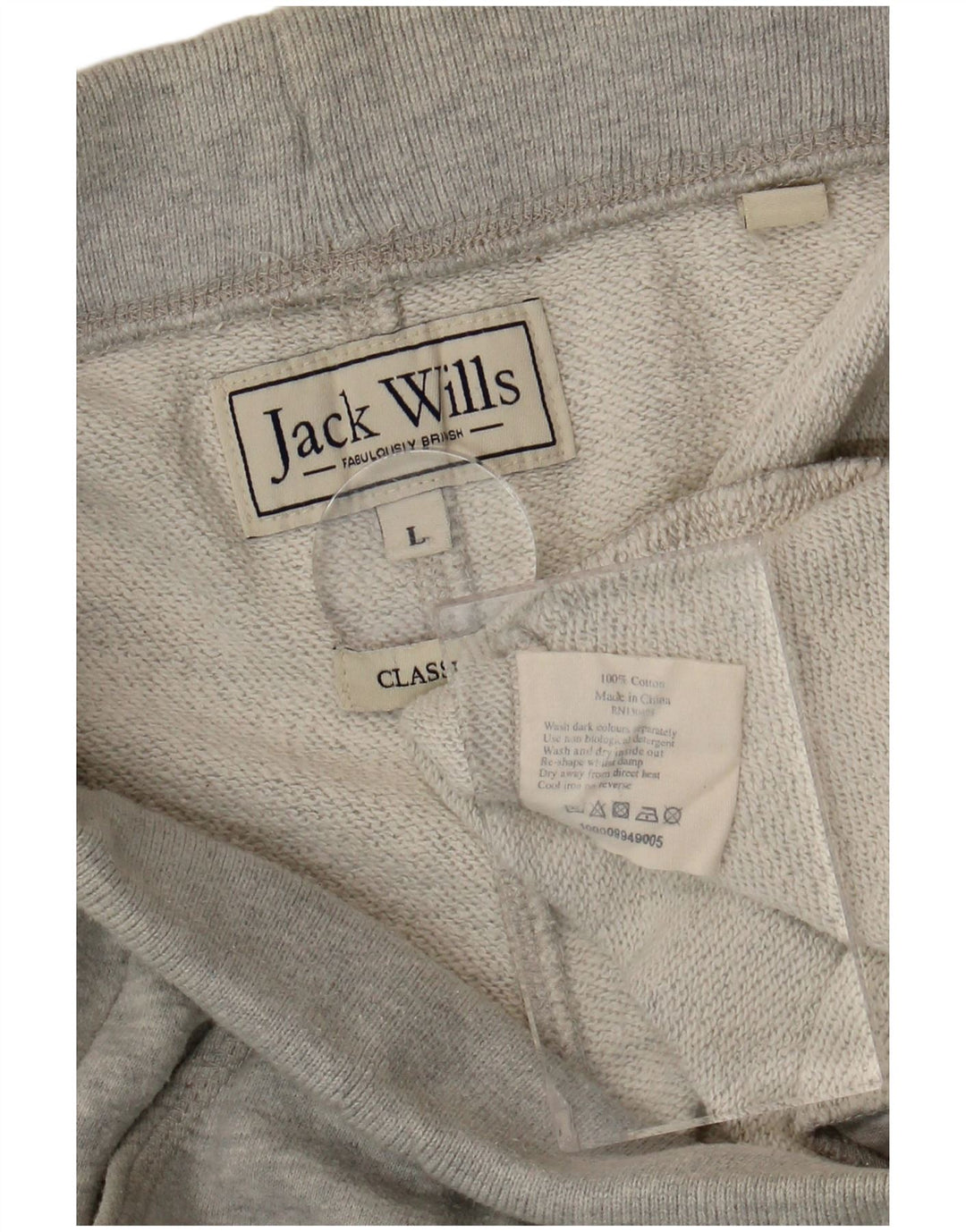 Pantaloncini sportivi classici da uomo Jack Wills di grandi dimensioni in cotone grigio screziato