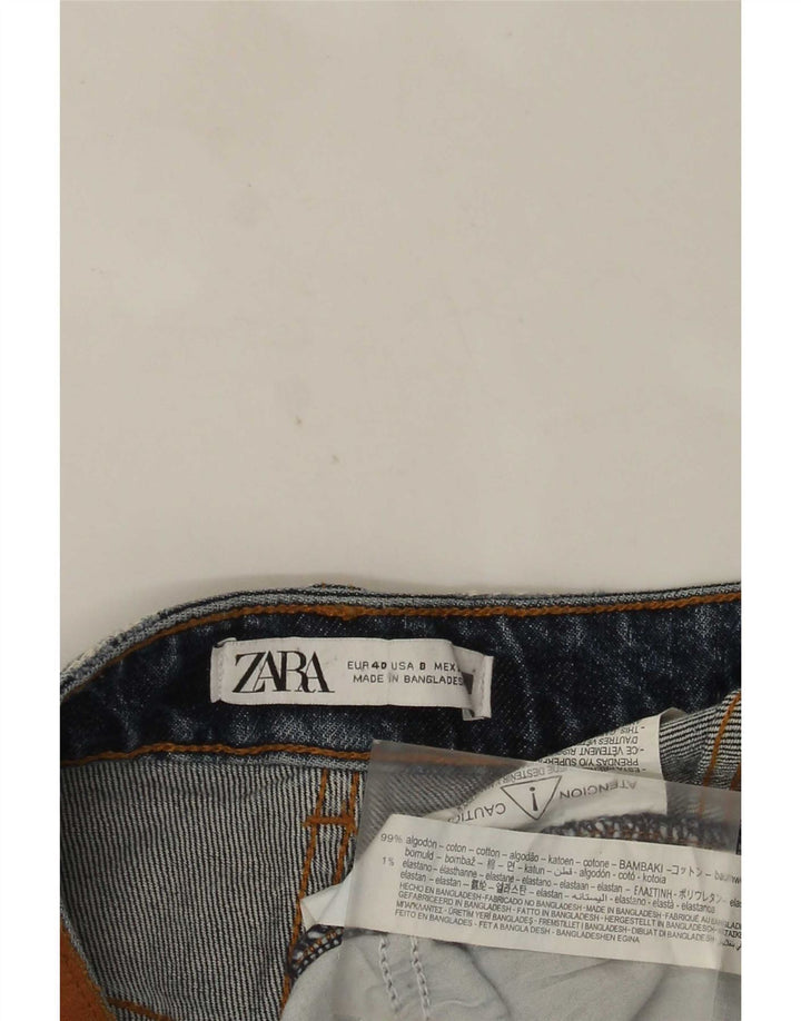 Jeans dritti effetto invecchiato da donna Zara EU 40 medio W30 L28 cotone blu