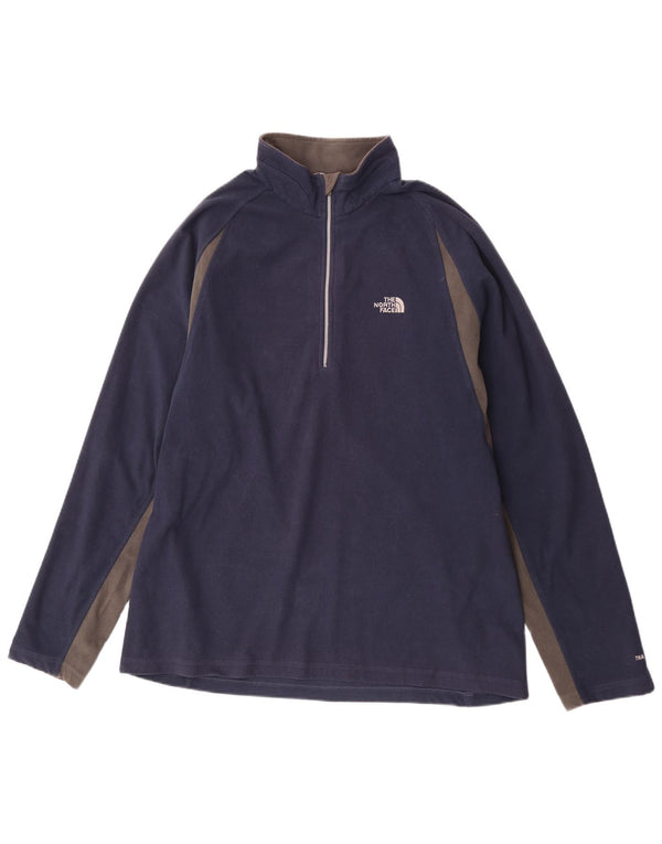 Maglione in pile da uomo The North Face con zip e collo XL, colore blu navy