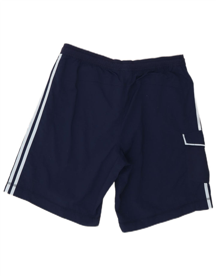 Pantaloncini sportivi Adidas da uomo cargo di grandi dimensioni in nylon blu navy