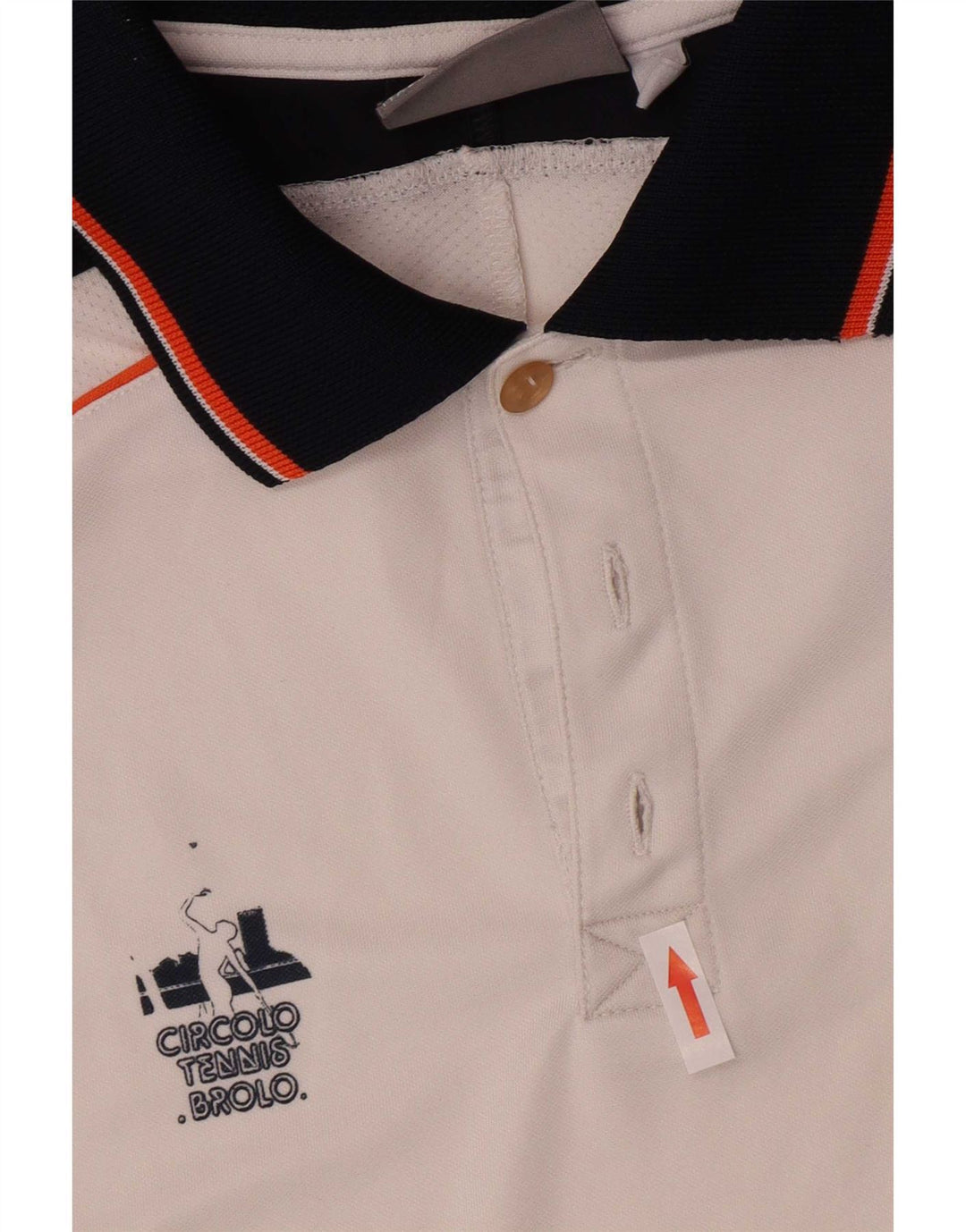 Polo da uomo Lotto Large in poliestere color block bianco
