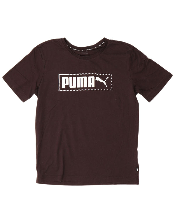T-shirt grafica da uomo Puma Top Small in cotone nero
