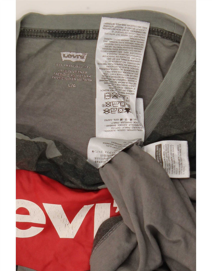 T-shirt grafica da uomo Levi's Top grande in cotone mimetico multicolore
