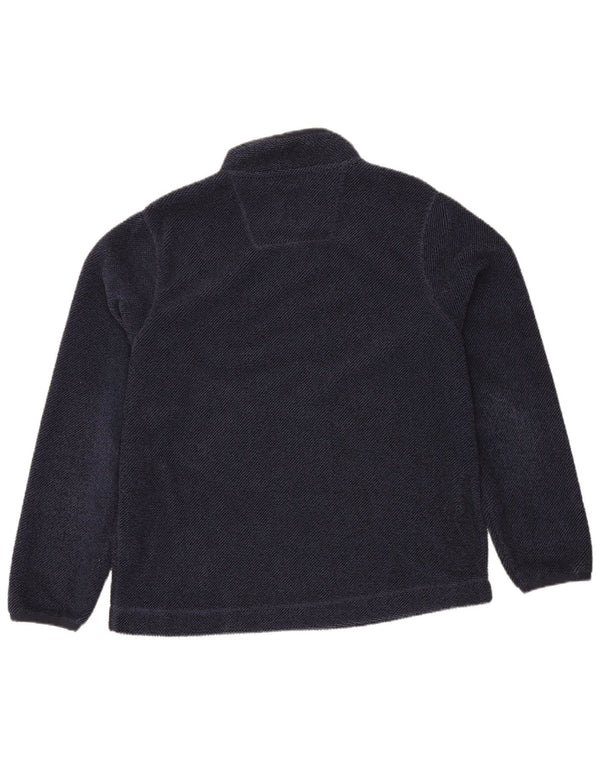 Felpa con collo con zip da uomo Weird Fish, grande poliestere blu navy
