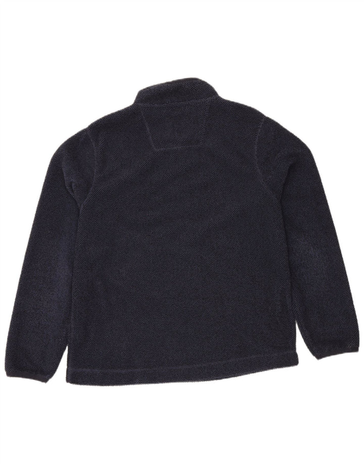 Felpa con collo con zip da uomo Weird Fish, grande poliestere blu navy