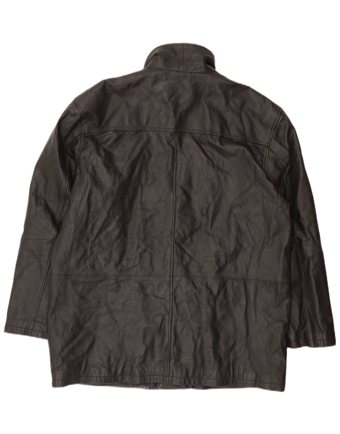 Giacca in pelle vintage da uomo IT 58 4XL Nera