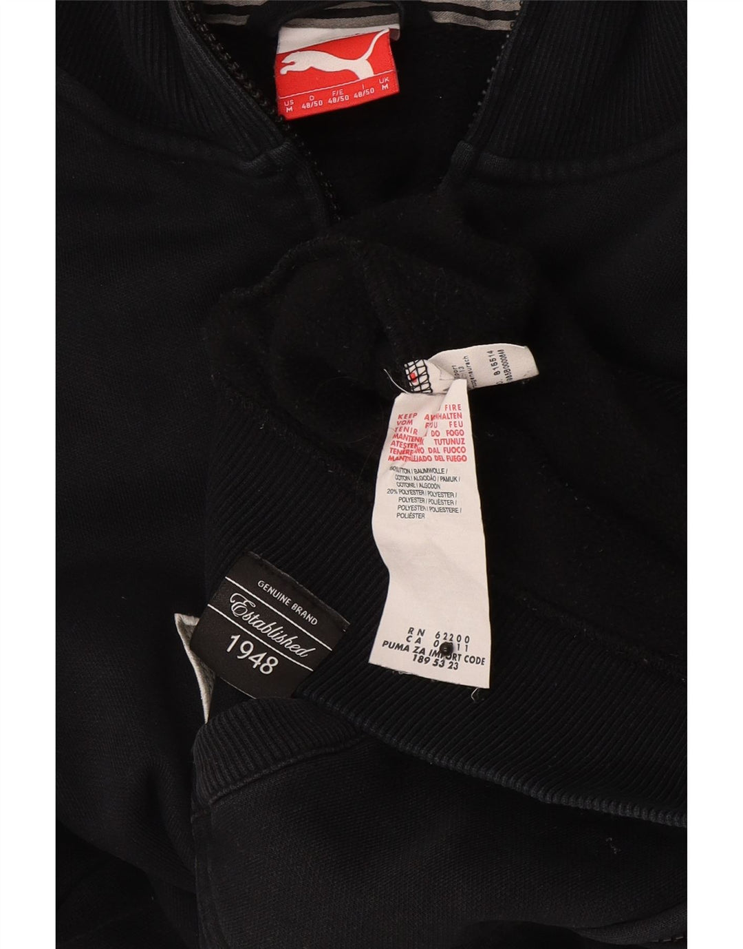 Giacca da ginnastica grafica da uomo Puma, cotone medio nero