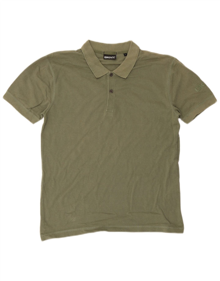 Polo da uomo Dkny grande in cotone kaki