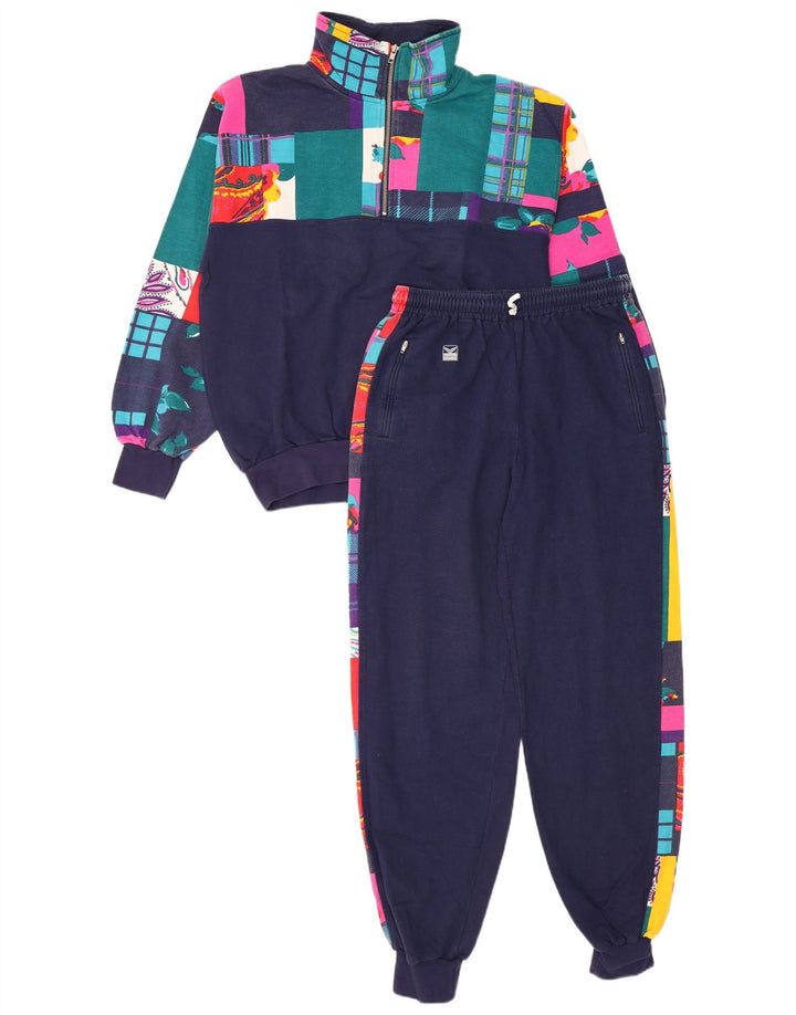 Tuta intera da donna TRIGEMA UK 14 cotone patchwork medio blu navy