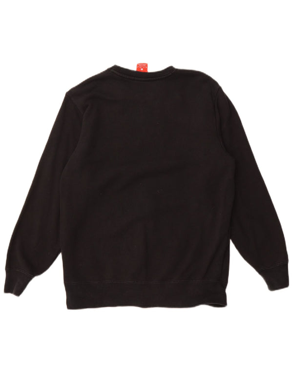 Felpa oversize con grafica NIKE da donna UK 6 XS cotone nero