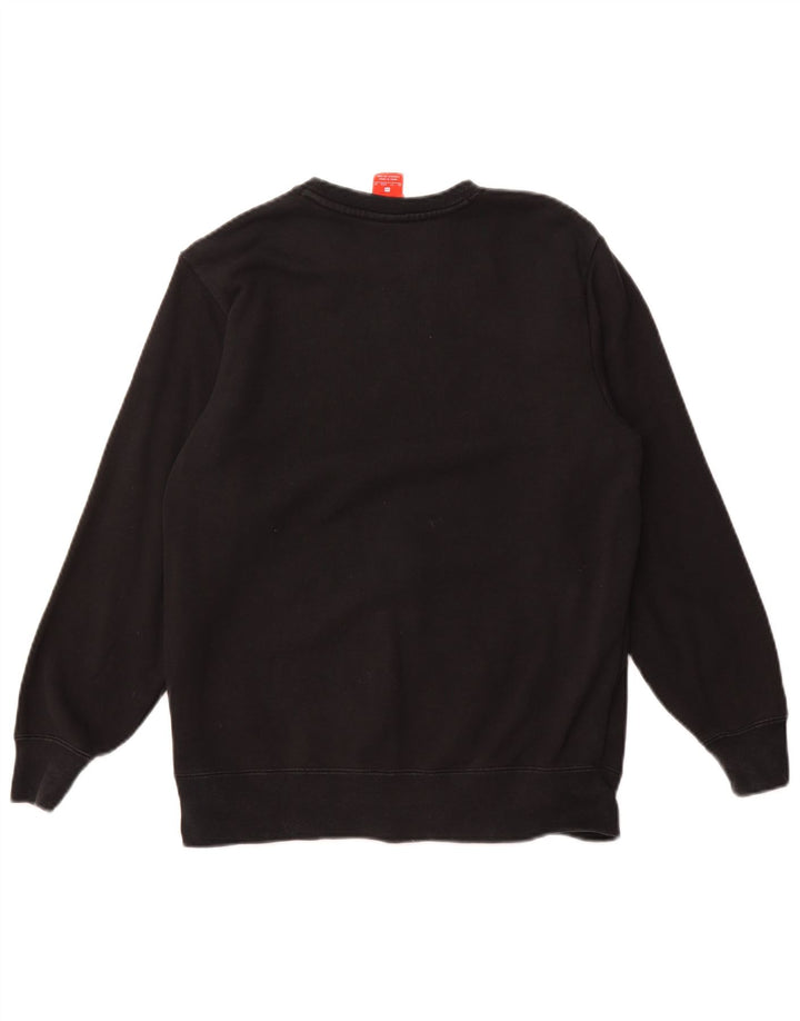 Felpa oversize con grafica NIKE da donna UK 6 XS cotone nero