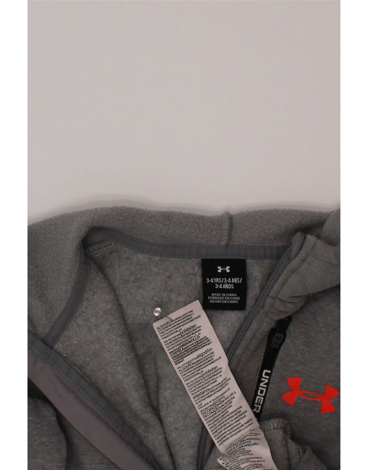 Felpa con cappuccio e zip per ragazzi UNDER ARMOUR 3-4 anni grigia