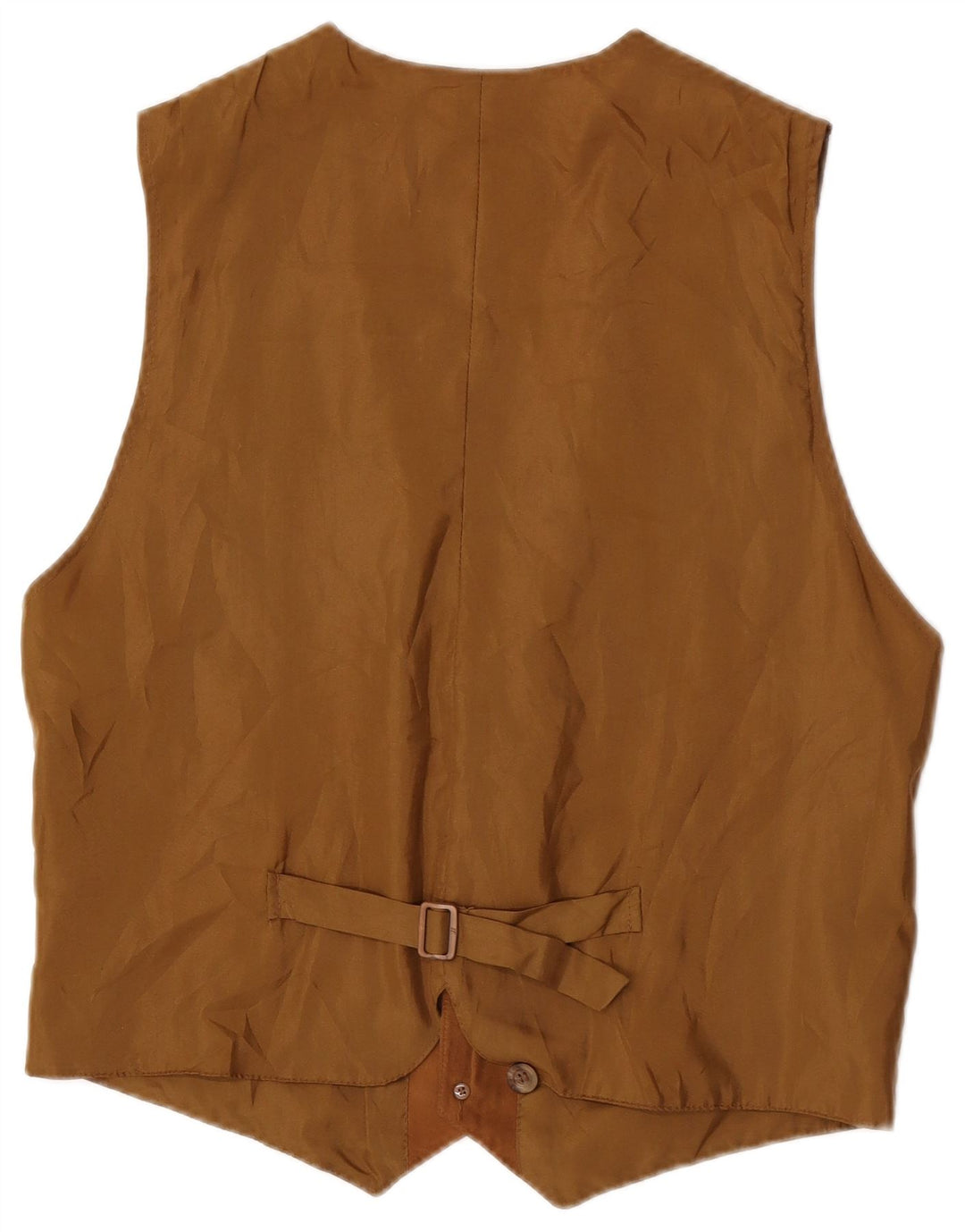 Gilet da uomo in pelle scamosciata James Dillon in pelle beige medio