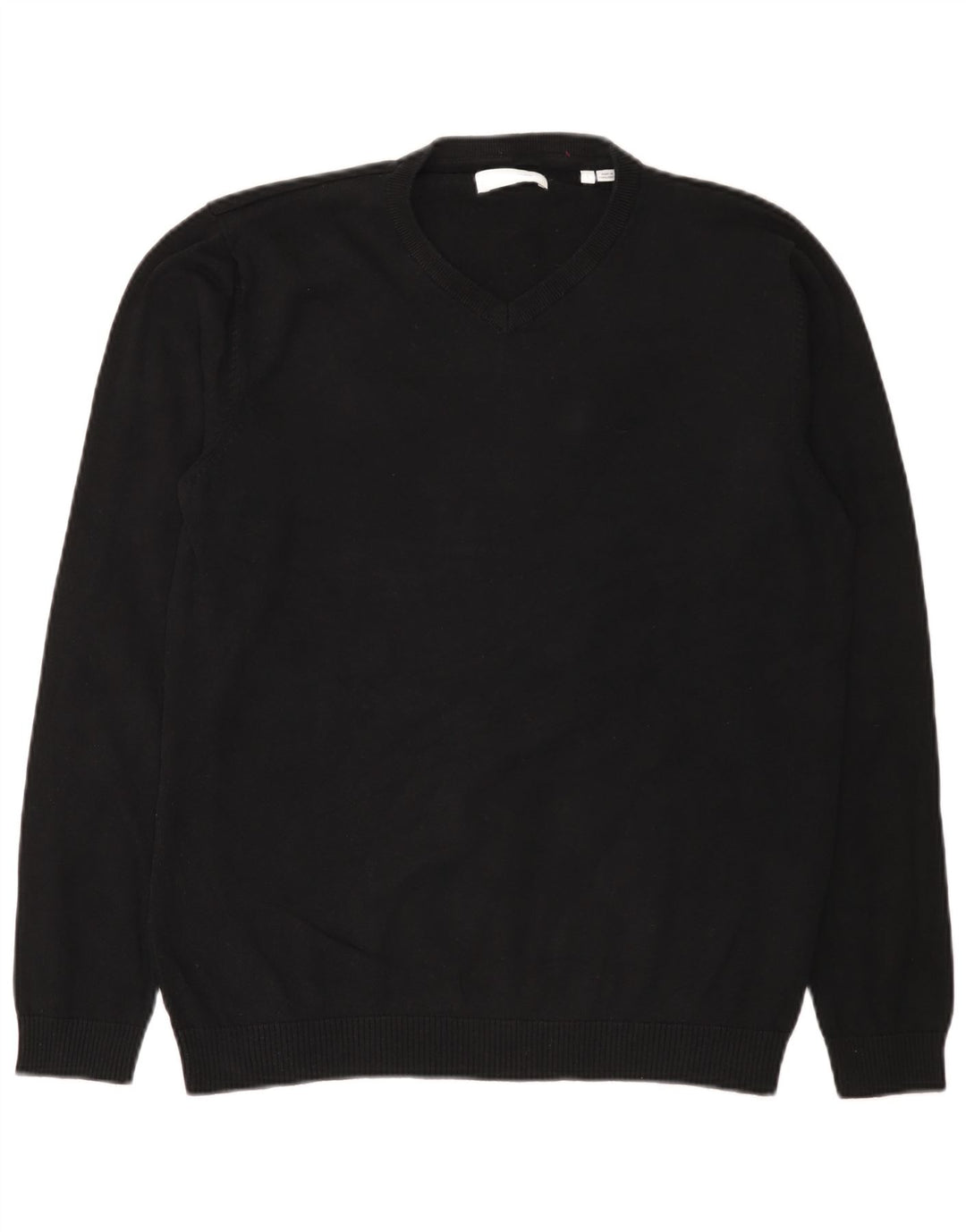Jack & Jones Maglione da uomo con scollo a V grande cotone nero